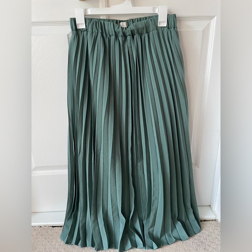 a new day Teal A-Line Pleated Skirt